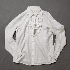 Banana Republic Ruffle Front Blouse Vintage Banana Republic Gothic Ruffle Nwt